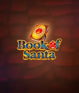 Celebrate the joyous spirit with Book of Santa slot by Endorphina, featuring an elegant golden book emblazoned with Santa's iconic seal. This image conveys the warmth and excitement of Christmas, set against a cozy red background. Perfect for those who love Christmas-themed slots, promising a delightful adventure. 